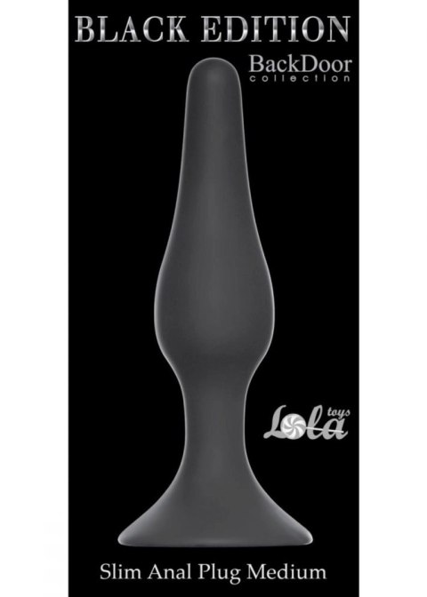 Plug-Slim Anal Plug Medium Black Plug-Slim Anal Plug Medium Black