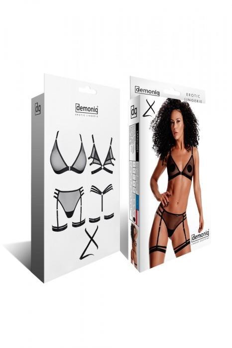 Bielizna-LadyX Adora XL - biustonosz, stringi, podwiązki