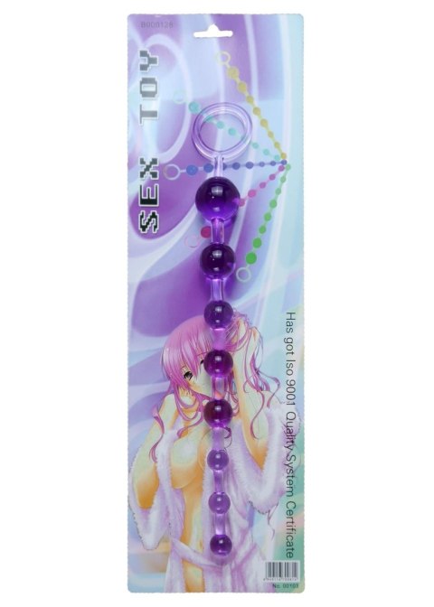 Plug/kulki-Jelly Anal 10 Beads Purple Plug/kulki-Jelly Anal 10 Beads Purple