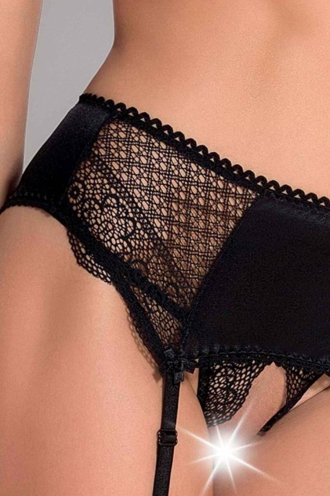 Bielizna-CLARISSE SET WITH OPEN BRA black L/XL - Casmir