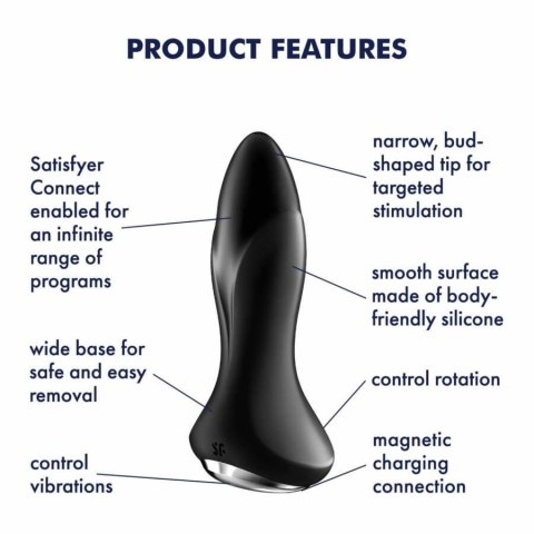 Plug-Vibrator Rotation Plug 1 Connect App (Black) Plug-Vibrator Rotation Plug 1 Connect App (Black)