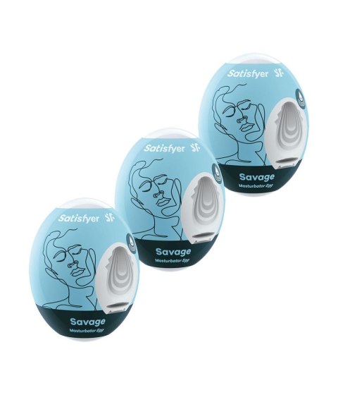 Masturbator-Eggs (set of 3 Savage) Masturbator-Eggs (set of 3 Savage)