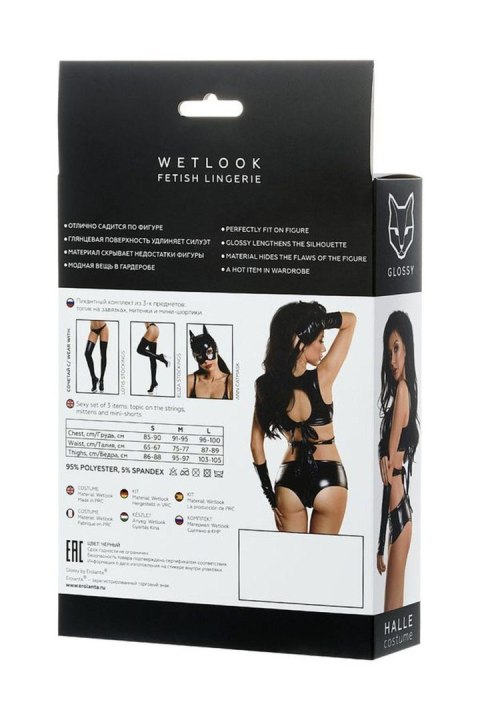 Glossy Sexy set of 3 HALLE - black XL Glossy Sexy set of 3 HALLE - black XL