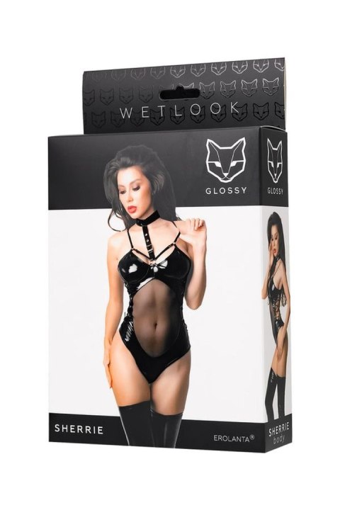 Wetlook body Sherrie - black S Wetlook body Sherrie - black S