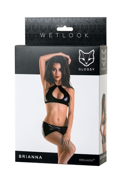 Wetlook shiny set BRIANNA - black S Wetlook shiny set BRIANNA - black S