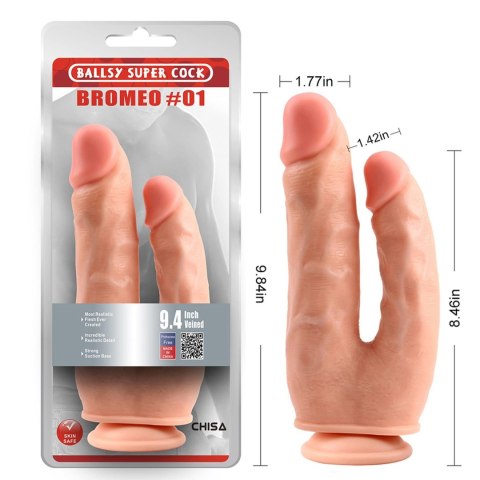 Bromeo Double Dildo Flesh Bromeo Double Dildo Flesh