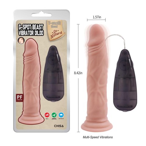 G-spot Beast Vibrator Dildo-Flesh G-spot Beast Vibrator Dildo-Flesh