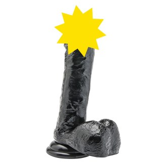 Czarne dildo z jądrami Get Real Black 7''