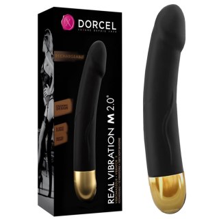Luksusowy wibrator, silikonowy. Wysoka jakość. Real vibration 2.0 black