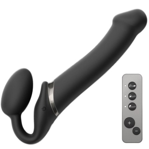 Strap-On z wibracjami Vibrating Bendable strap-on Noir L Strap-On z wibracjami Vibrating Bendable strap-on Noir L