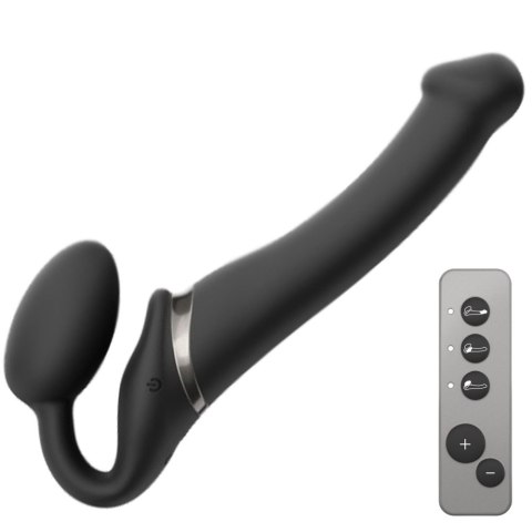 Strap-On z wibracjami Vibrating Bendable strap-on Noir M Strap-On z wibracjami Vibrating Bendable strap-on Noir M