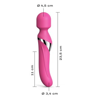 Wibrator dwustronny z rotacją. Mocny. Masażer .Dual Orgasms magenta