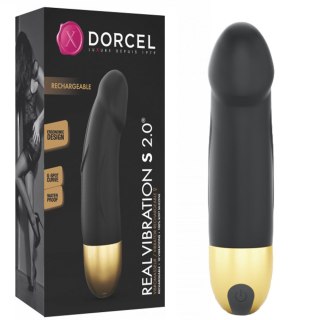 Wibrator, masażer elegancki. Wysoka jakość. Silikonowy. Real Vibration S 2.0 black