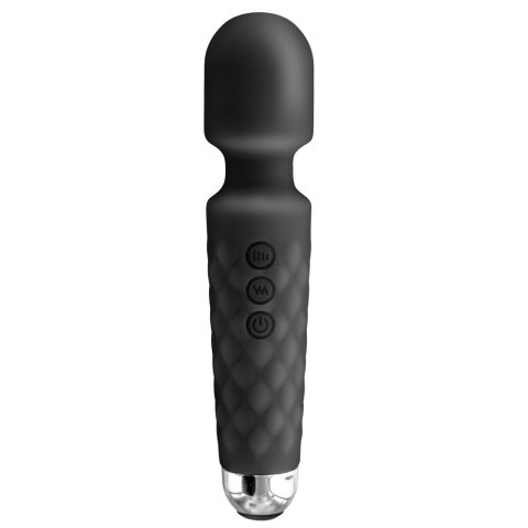 Wibrator wand. Masażer dwustronny. Silikonowy. 20 wibracji. Love Wand Black Wibrator wand. Masażer dwustronny. Silikonowy. 20 wibracji. Love Wand Black