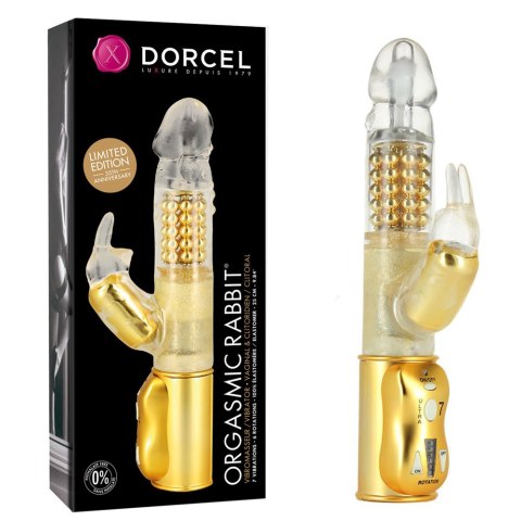 Wibrator z funkcją rotacji z masażerem łechtaczki. Orgasmic Rabbit gold Wibrator z funkcją rotacji z masażerem łechtaczki. Orgasmic Rabbit gold