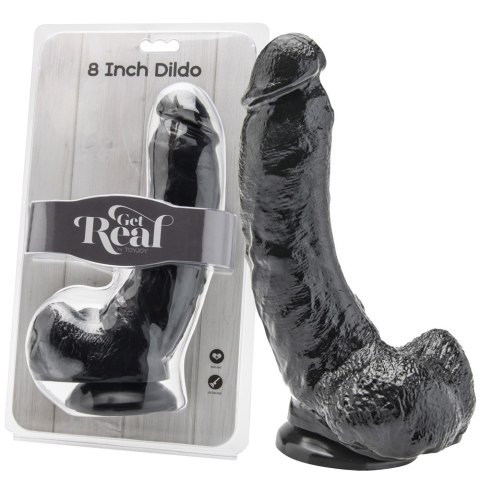 Duże dildo Get Real Black 8'' Duże dildo Get Real Black 8''