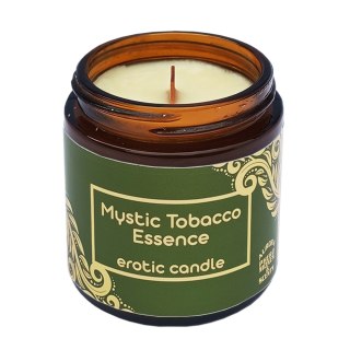 Zmysłowa świeca sojowa do romantycznych chwil. Świeca o zapachu Mystic Tobacco Essence.